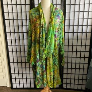 Abstract U R U Ethnic Rayon Duster One Size